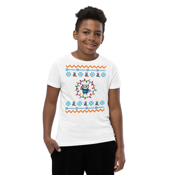 LibreTexts Official Youth Ugly Holiday Short Sleeve T-Shirt